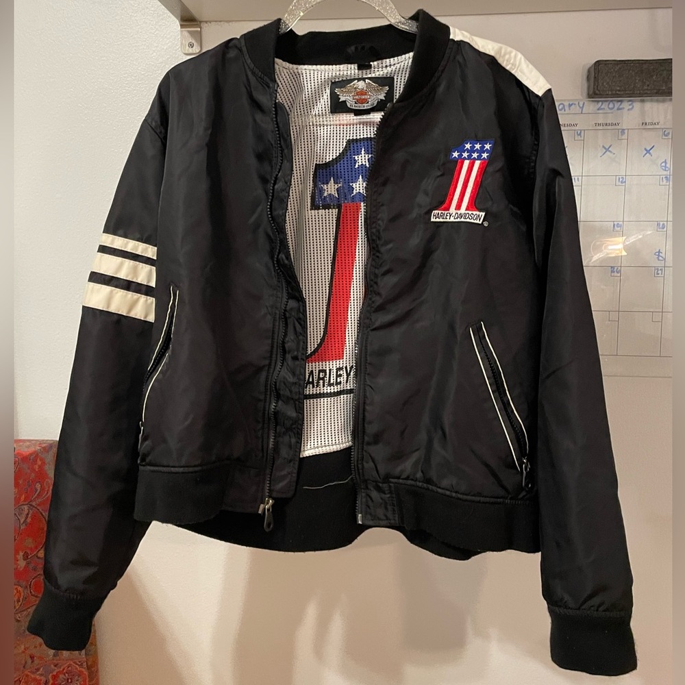 True Vintage Women’s Harley-Davidson Nylon Bomber Jacket